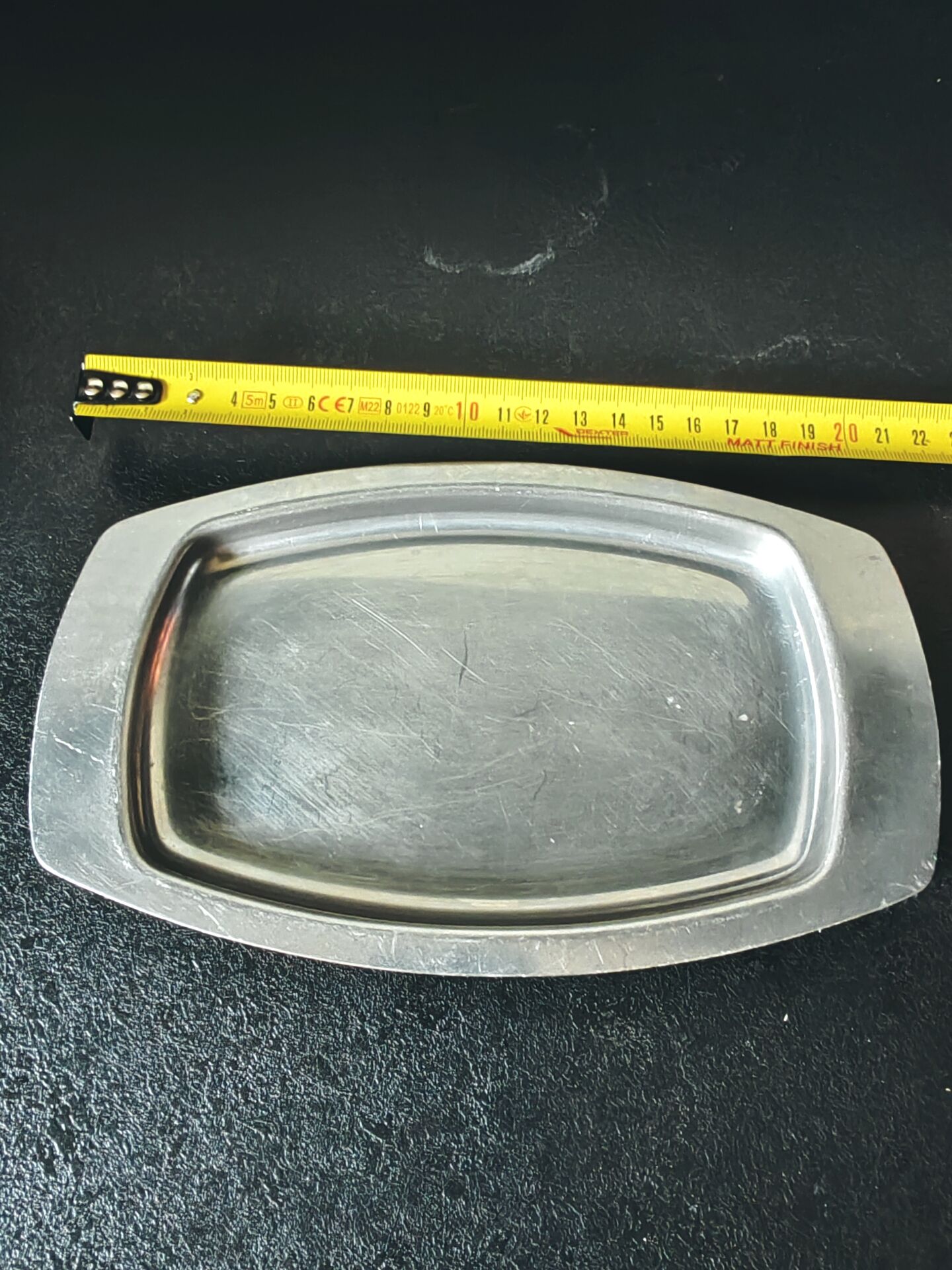 Retro Minimalist Silver Metal Butter Dish 20 cm