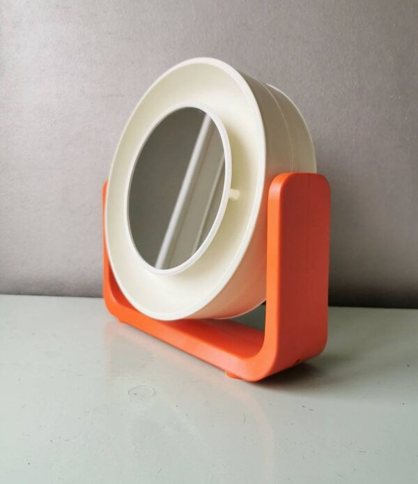 Miroir de maquillage avec lumière, Allibert, années 90