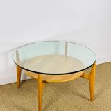 Glass coffee table