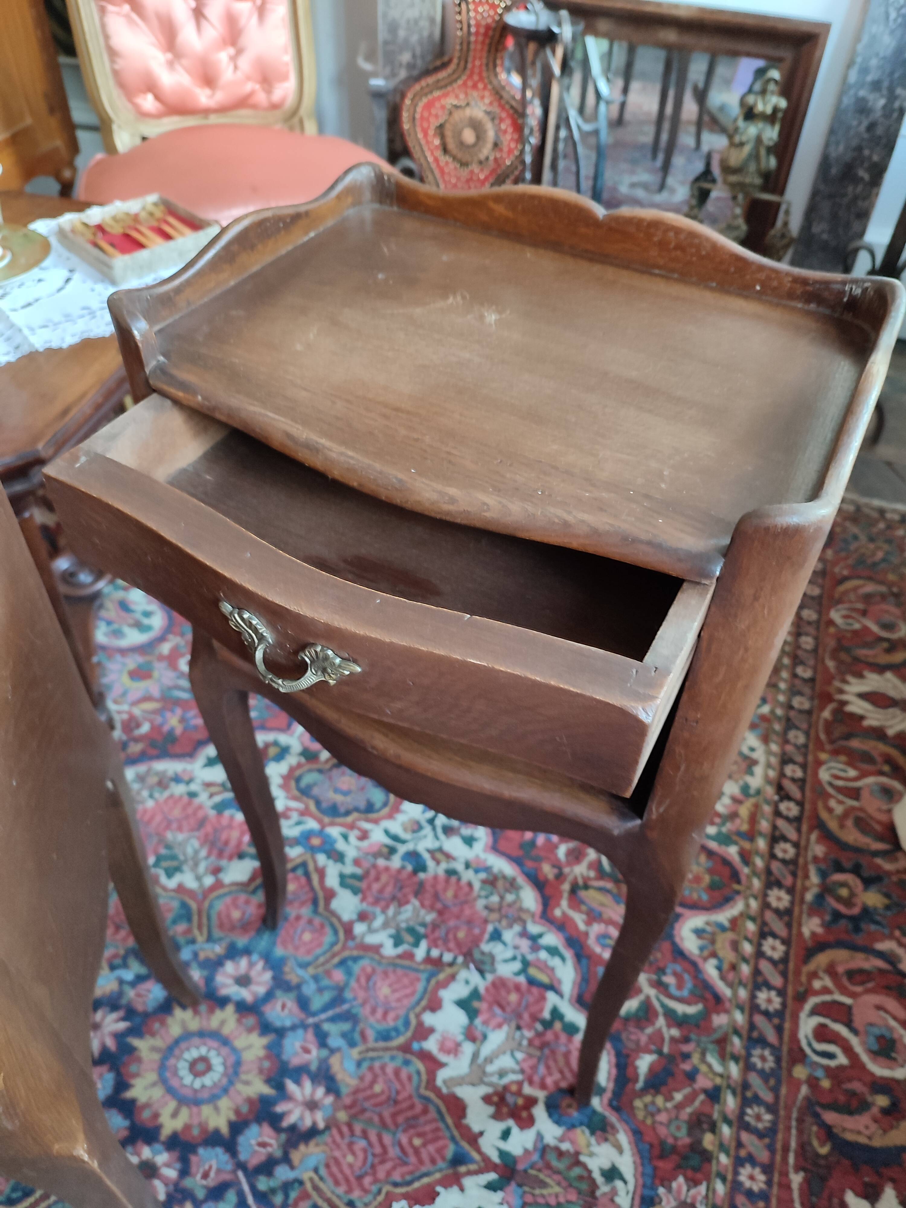 Pair of Louis XV style niche bedside tables