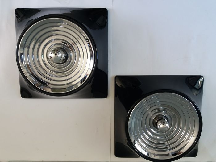 Pair of ceiling lights model 1369 by Studio Nizzoli Associati for Stilnovo