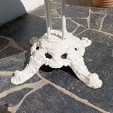 Table de jardin en tôle et pied en fonte