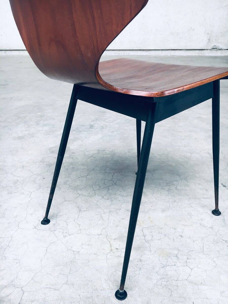 Mid-Century Modern Plywood Side Chairs attributed to Carlo Ratti for Legni Curvati, Italy, 1950s, Set of 3