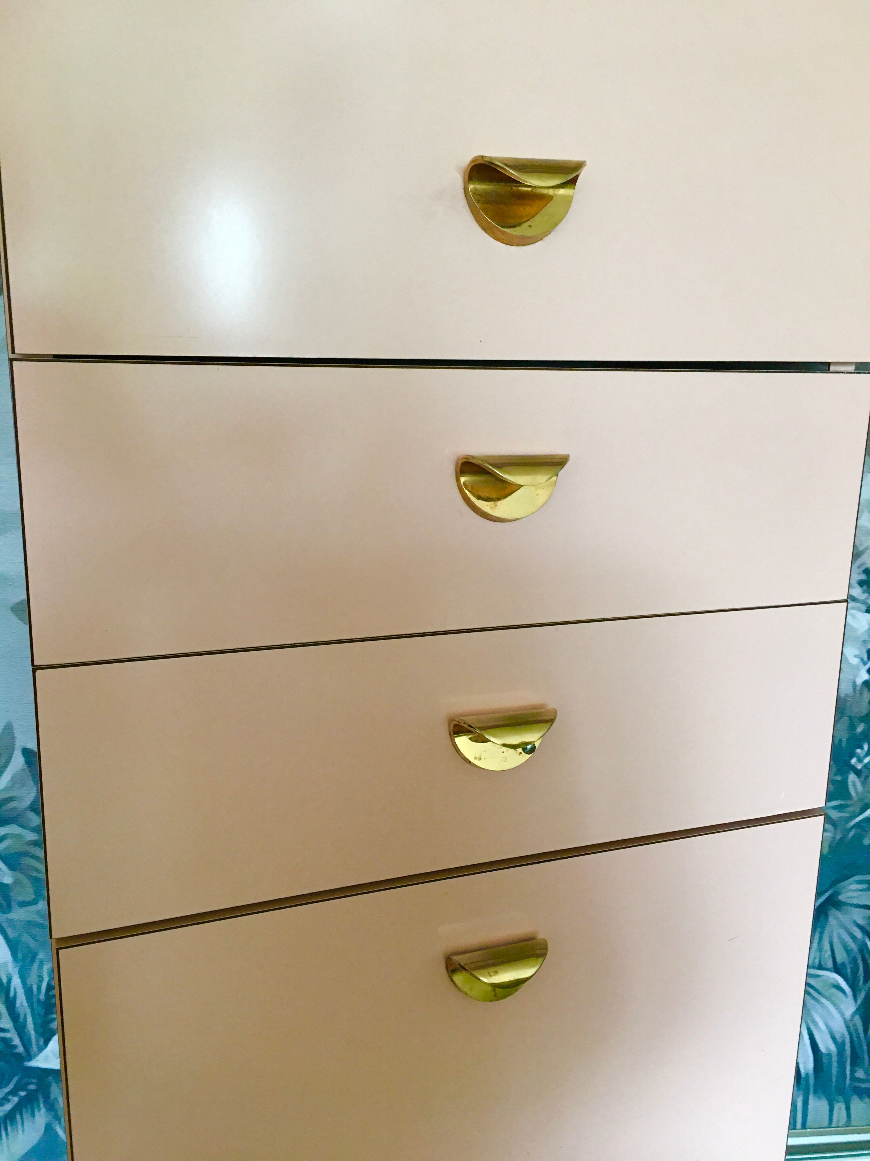 Powder pink bathroom furniture