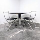Table de salle à manger Vittorio Introini avec chaises Cuneo 1970