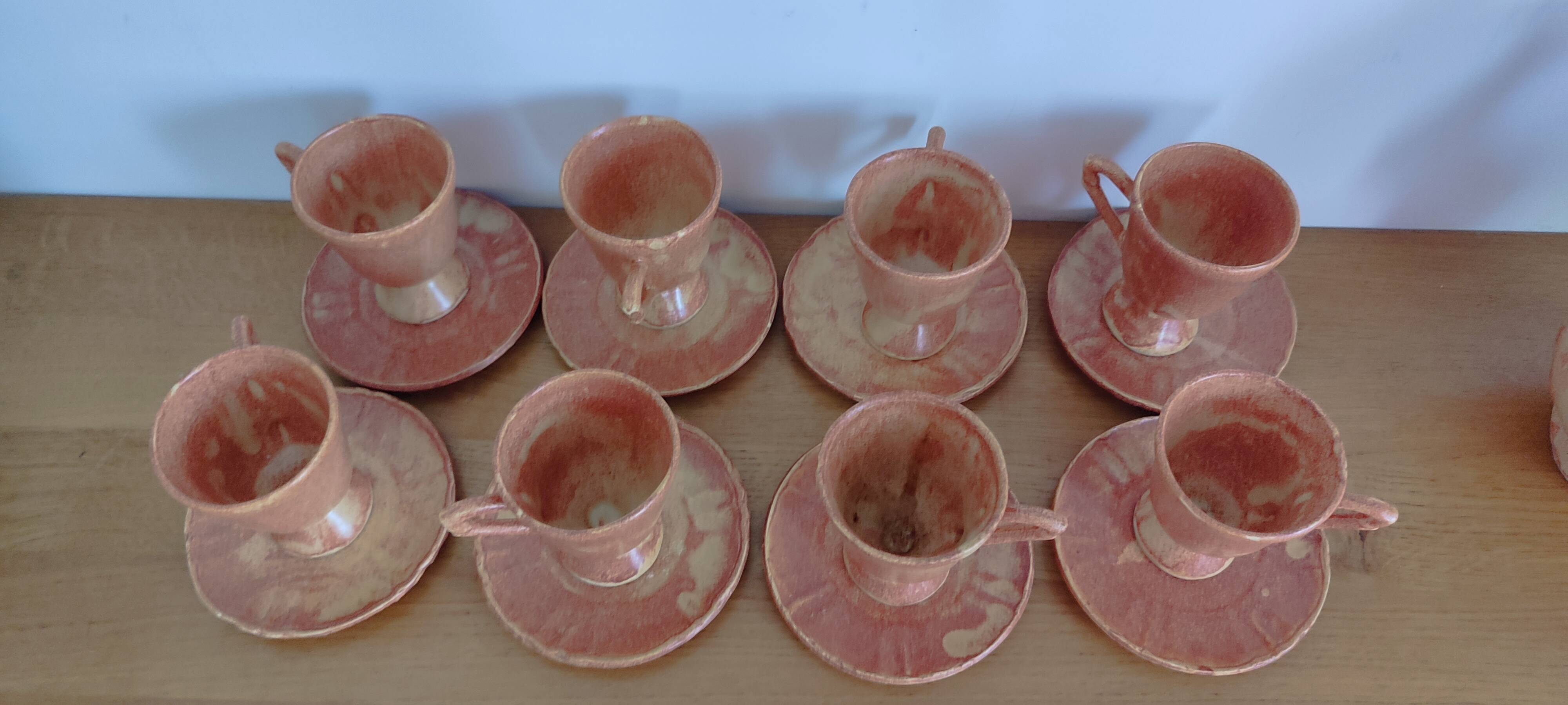 Lot cafetière,tasses et soucoupes Service à café
