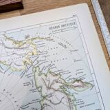 The Arctic region, period map, 1887, Authentic.