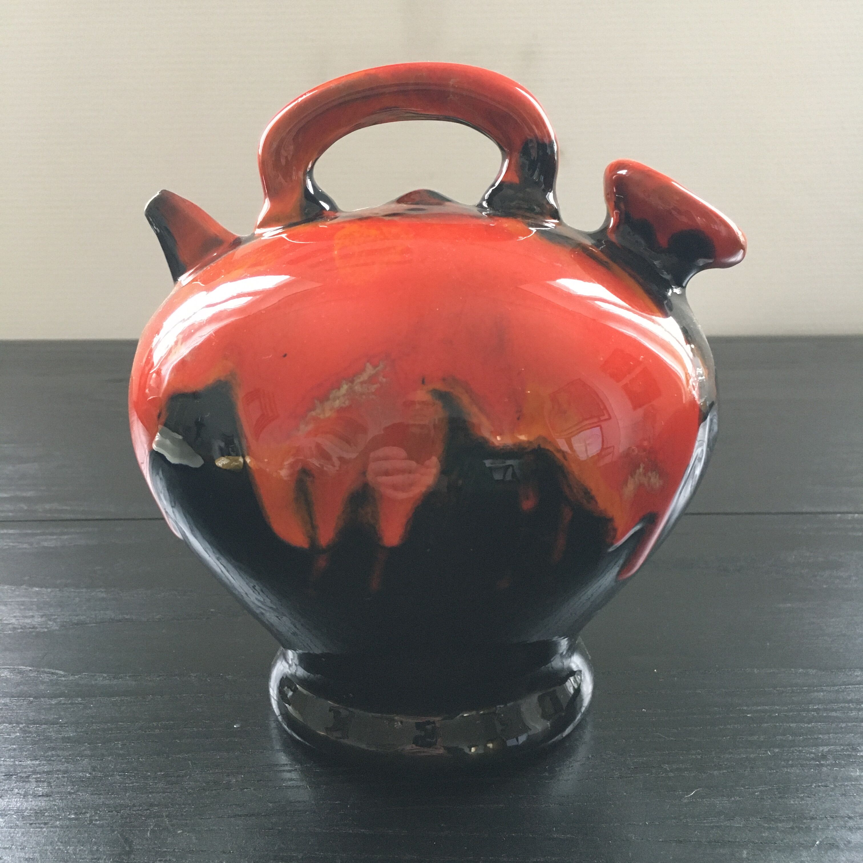 Chevrette coulures orange