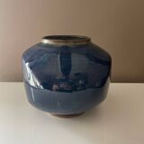 Vase en céramique bleu nuit