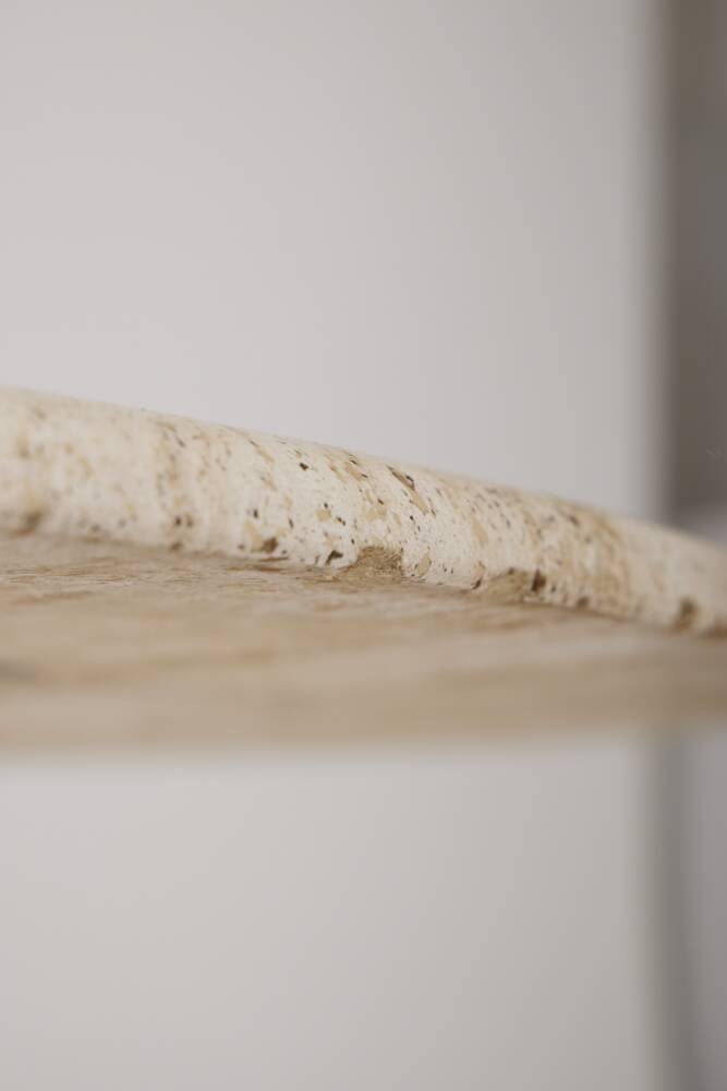 Travertine dining table