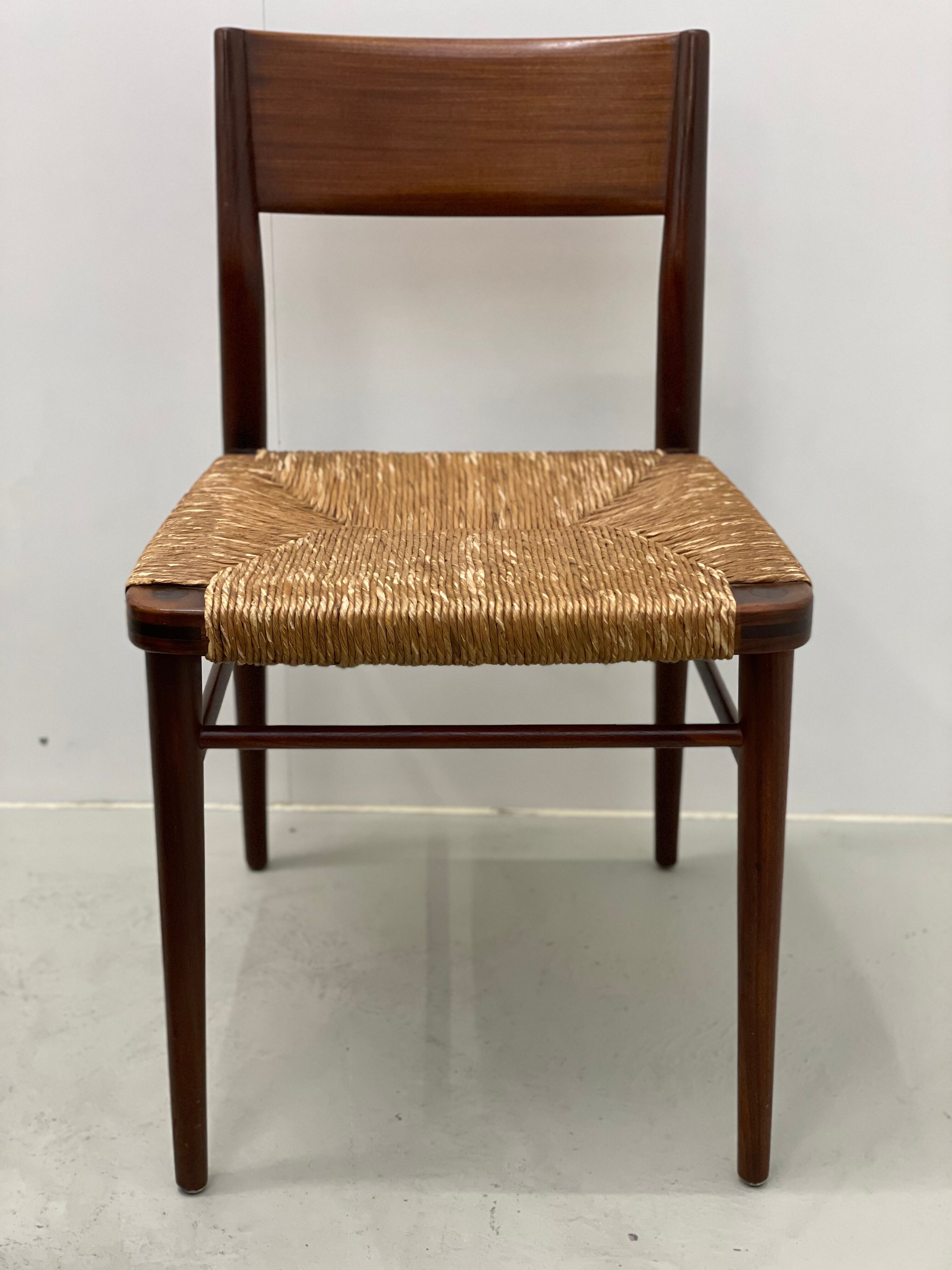 4x MidCentury Papercord Chairs by Hartmut Lohmeyer for Wilkhahn