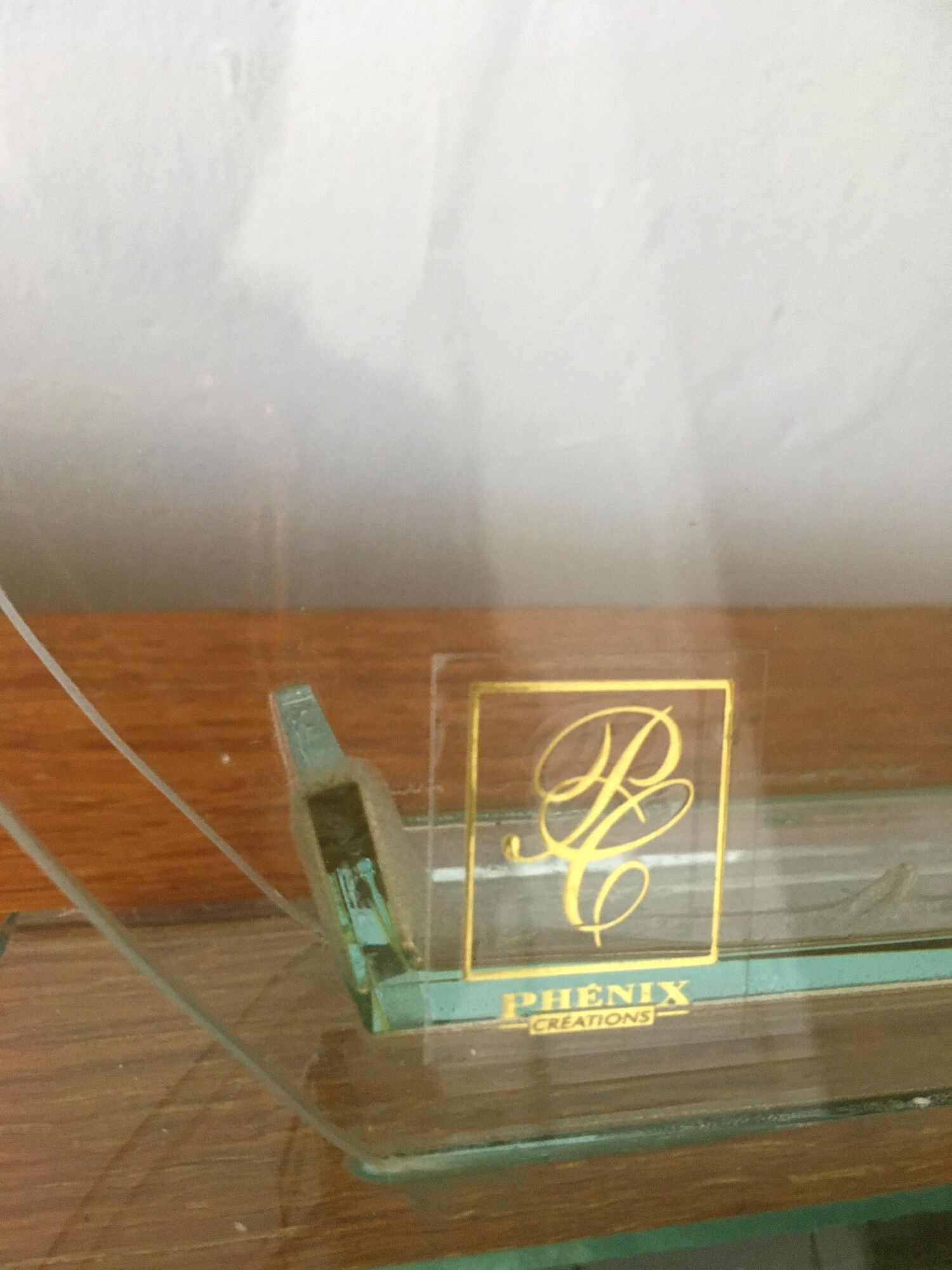 Lampe vintage en verre Phénix Créations années 90