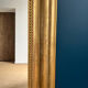 Old mirror Louis-Philippe beaded 128cm/95,cm gilded with gold leaf