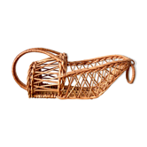 Rattan and wicker servant basket