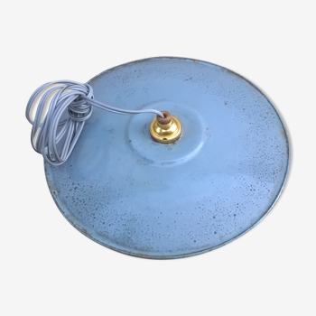 Enamelled sheet metal bowl hanging lamp