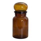 Amber apothecary glass jar