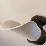 Pair of wood and earthenware sconces