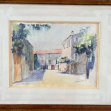 Painting: watercolor - Mediterranean landscape