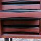 Low rosewood library with sliding doors and drawers, Denmark 1960.