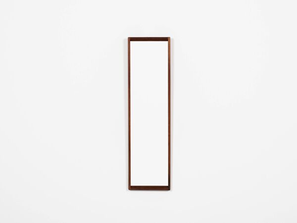 Ensemble danois : miroir, banc, conteneur en palissandre par Aksel Kjersgaard, années 1960.