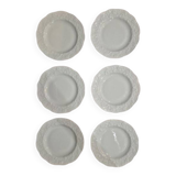 set of 6 Limoges porcelain dessert plates with wild ivy