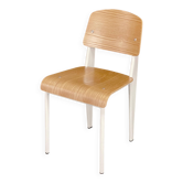 Chair - Metal and Wood - Design - In the Style of Jean Prouvé