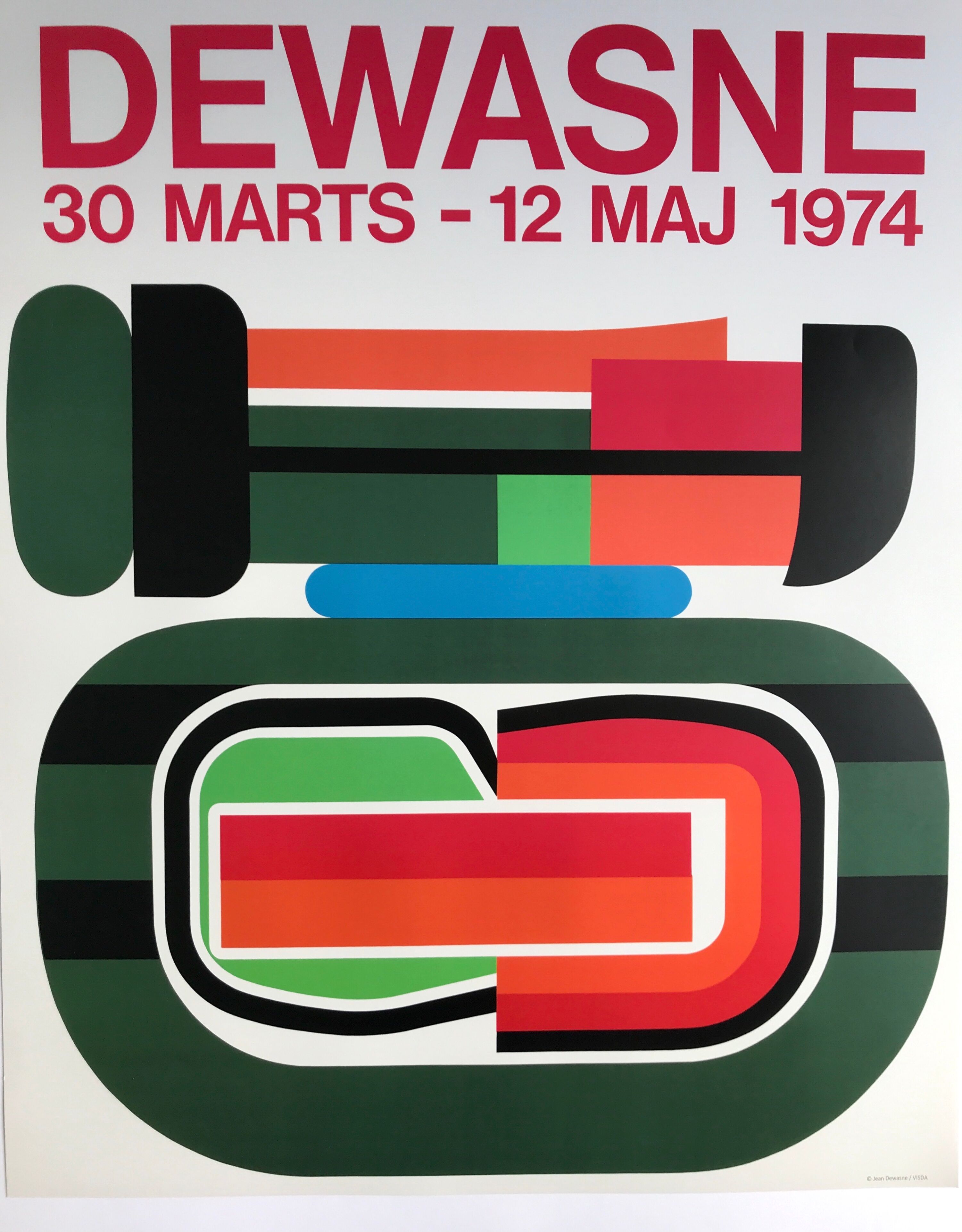Affiche originale de Jean Dewasne, Louisiana Museum, 1974