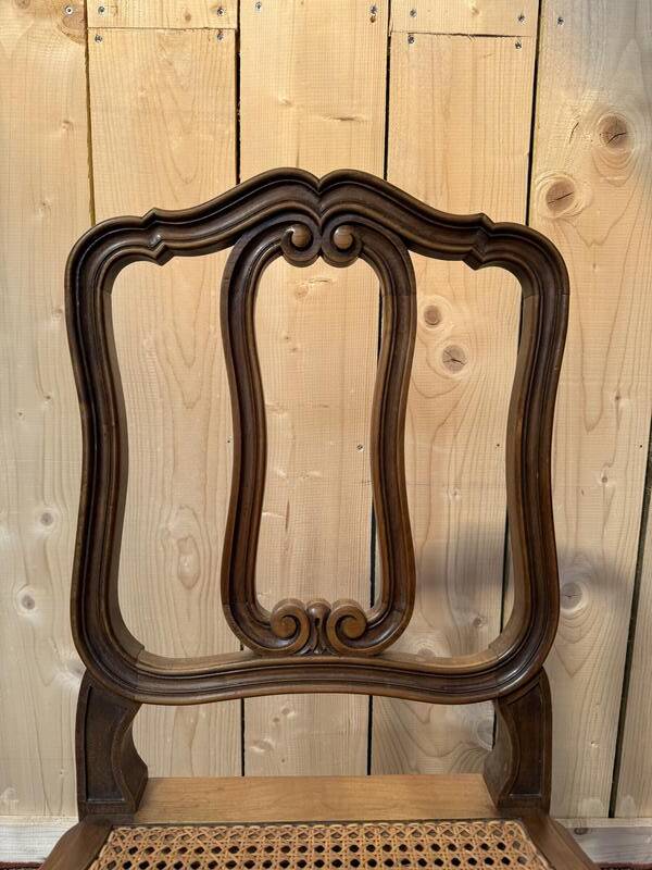 Suite de 6 chaises cannées de style Vénitiennes - Louis XV