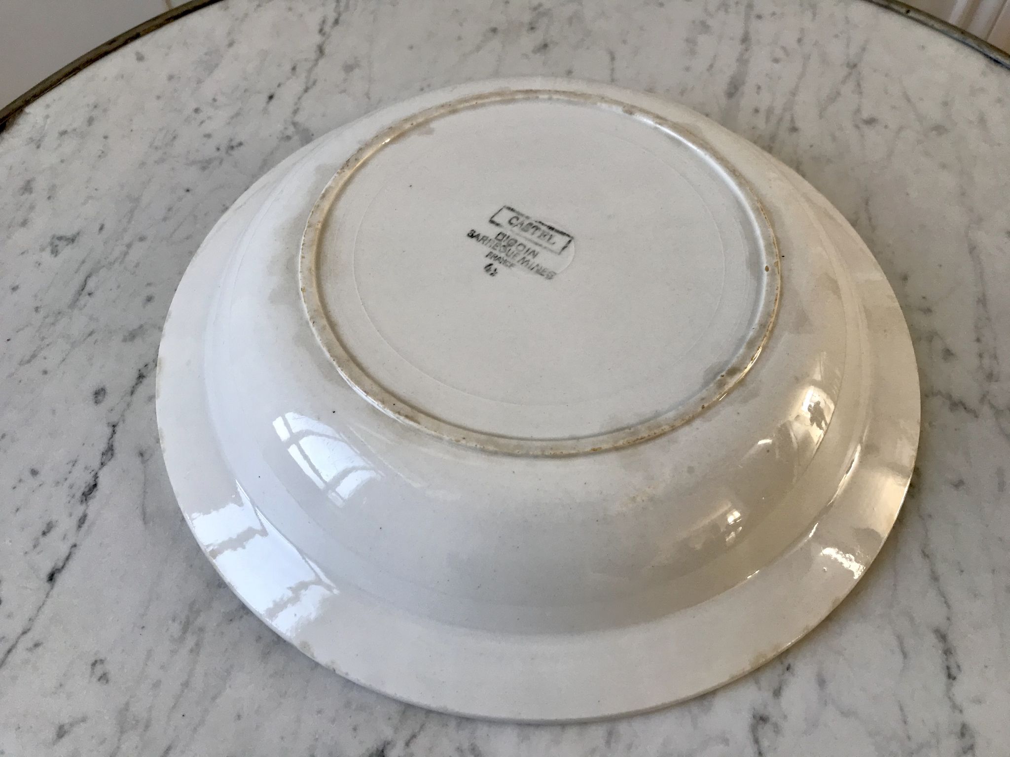 Plat creux Digoin Sarreguemines modèle Castel