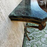 Brass console and mirror