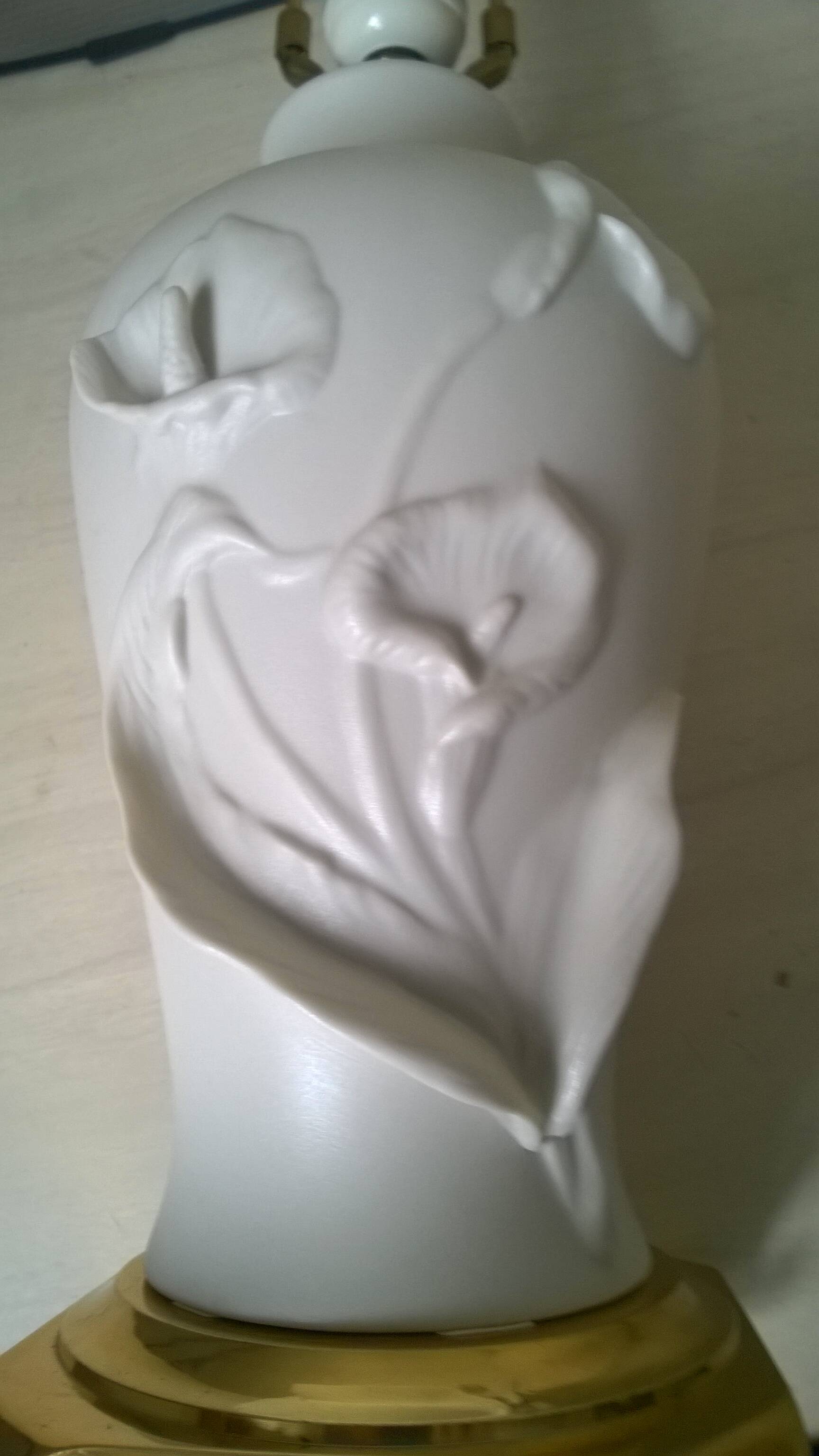 Calla Lily Franklin Mint Biscuit Lamp by Nicholas Berenczy