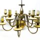 Vintage metal chandelier, Poland, 1980s