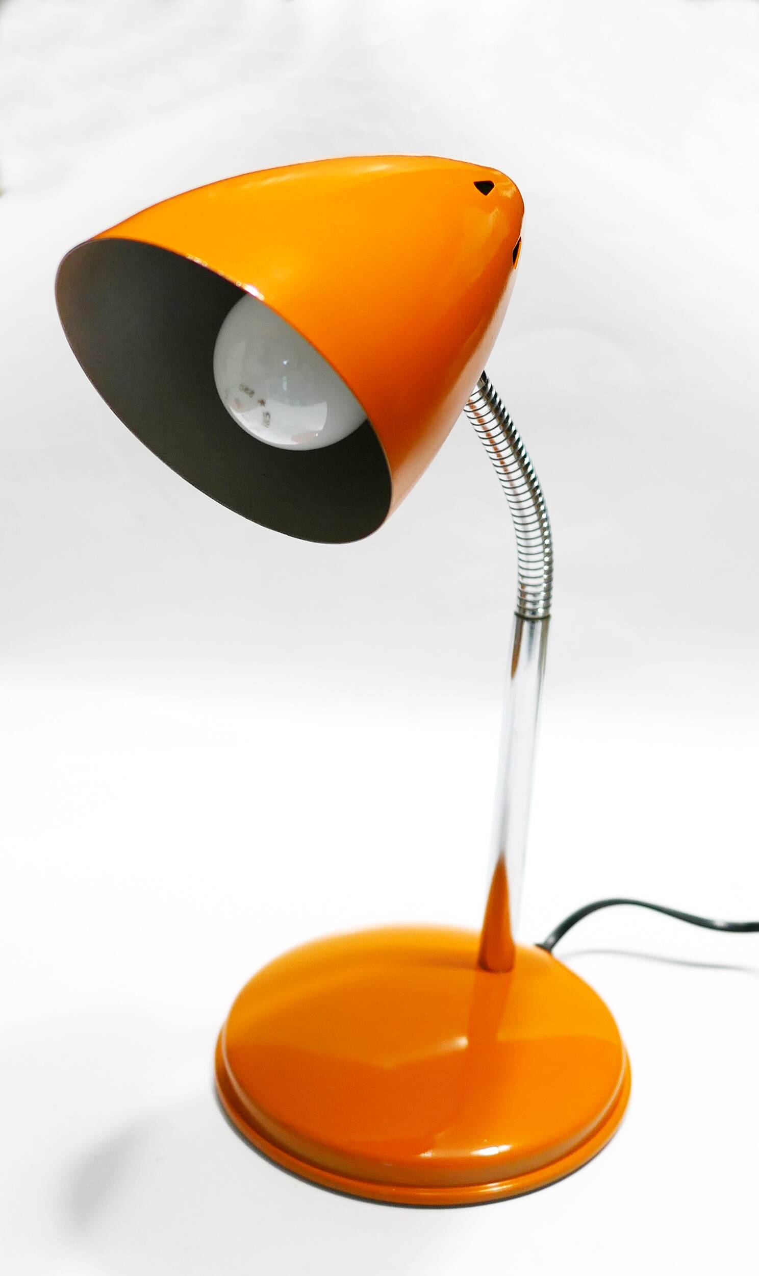 Lampe de bureau orange vintage années 70-80's