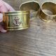 6 brass napkin rings