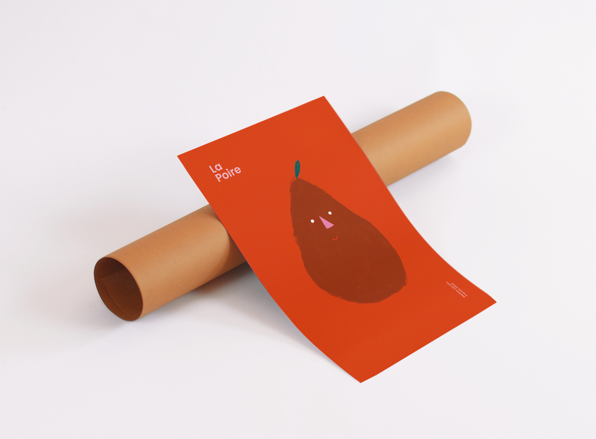 Minimalist pear face wall display 30cmX40cm