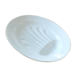 Large white porcelain meat dish from the 19th century