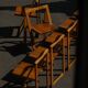 Set of 12 Foldes chairs by Aldo Jacober & Pierangela D'Aniello, Italy, 1960s.