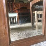 Beveled oak mirror