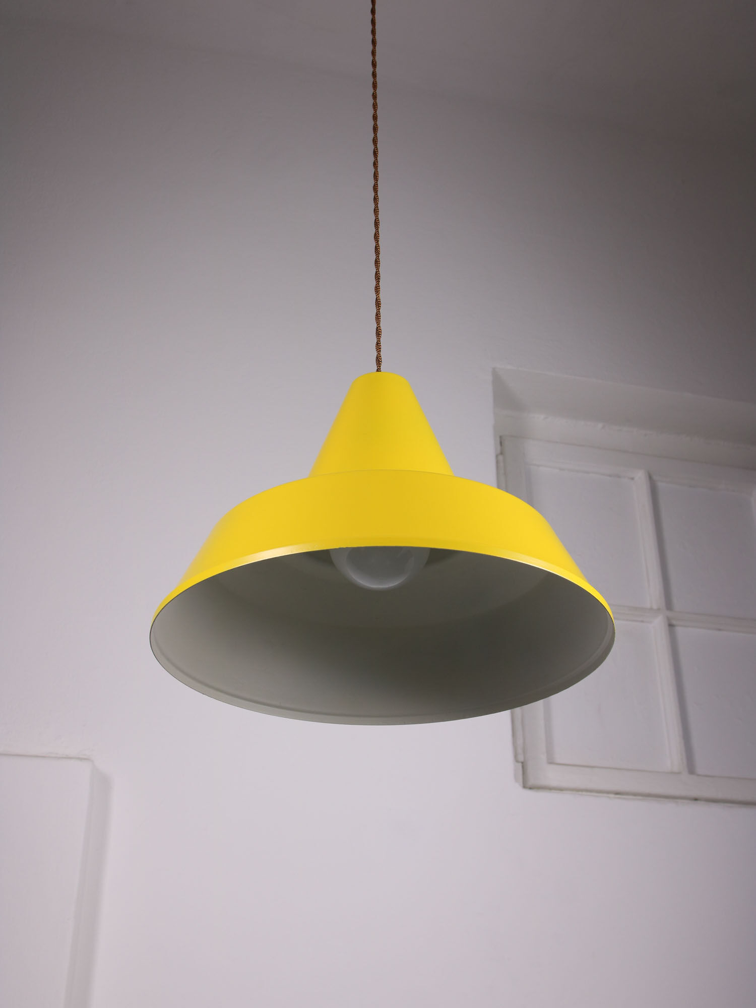 Vintage yellow metal lamp