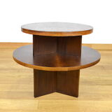 Art-Deco pedestal table in walnut 1940
