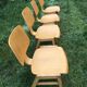 Dining chairs in vintage beech 60s