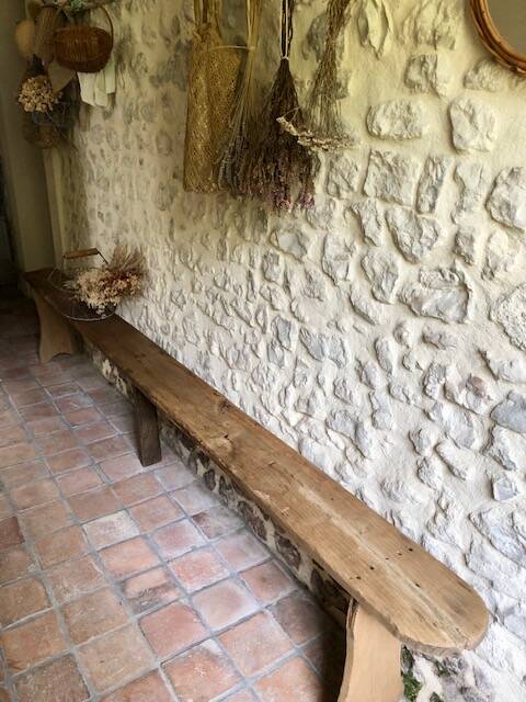 Large renovated farm bench