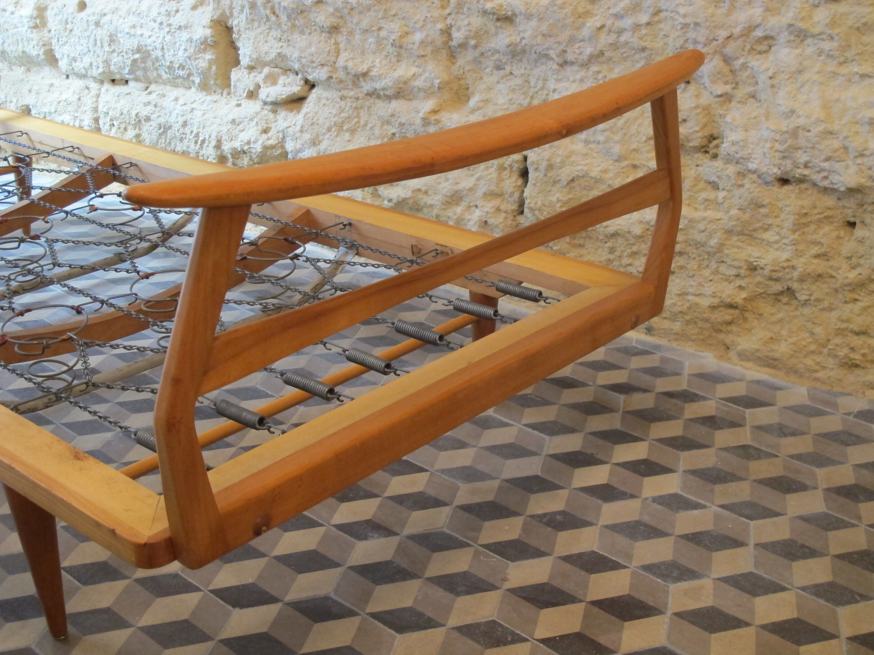 Lit scandinave bois blond
