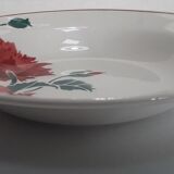 9 assiettes creuses Luxeuil HBCM fleurs et feuillages