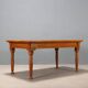 Antique oak desk with black laminate, 20th century