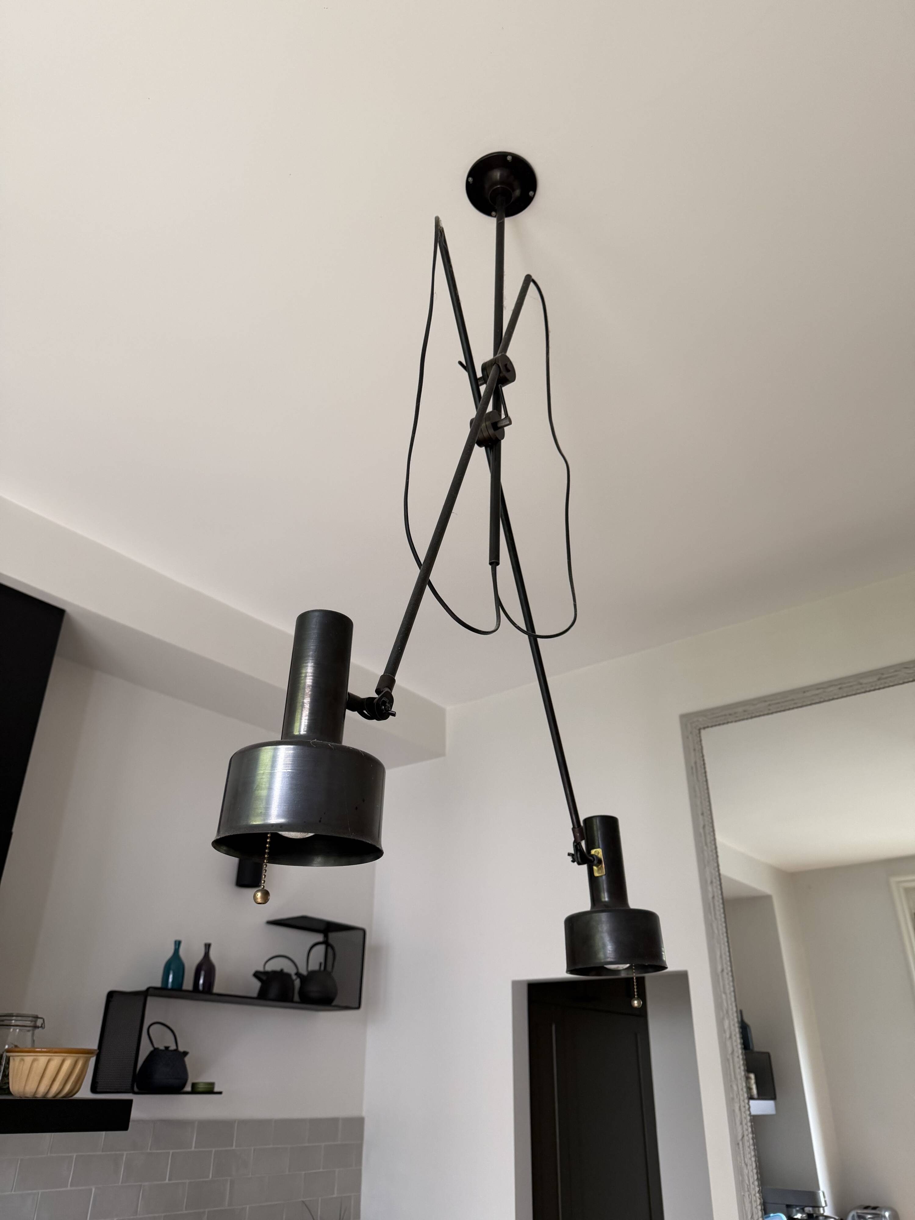 Plafonnier 2 bras ajustable
