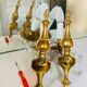 Louis XV wall lights in gilded bronze with pendants, mid-20th century / n°2