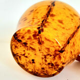 Murano style yellow blown glass vase