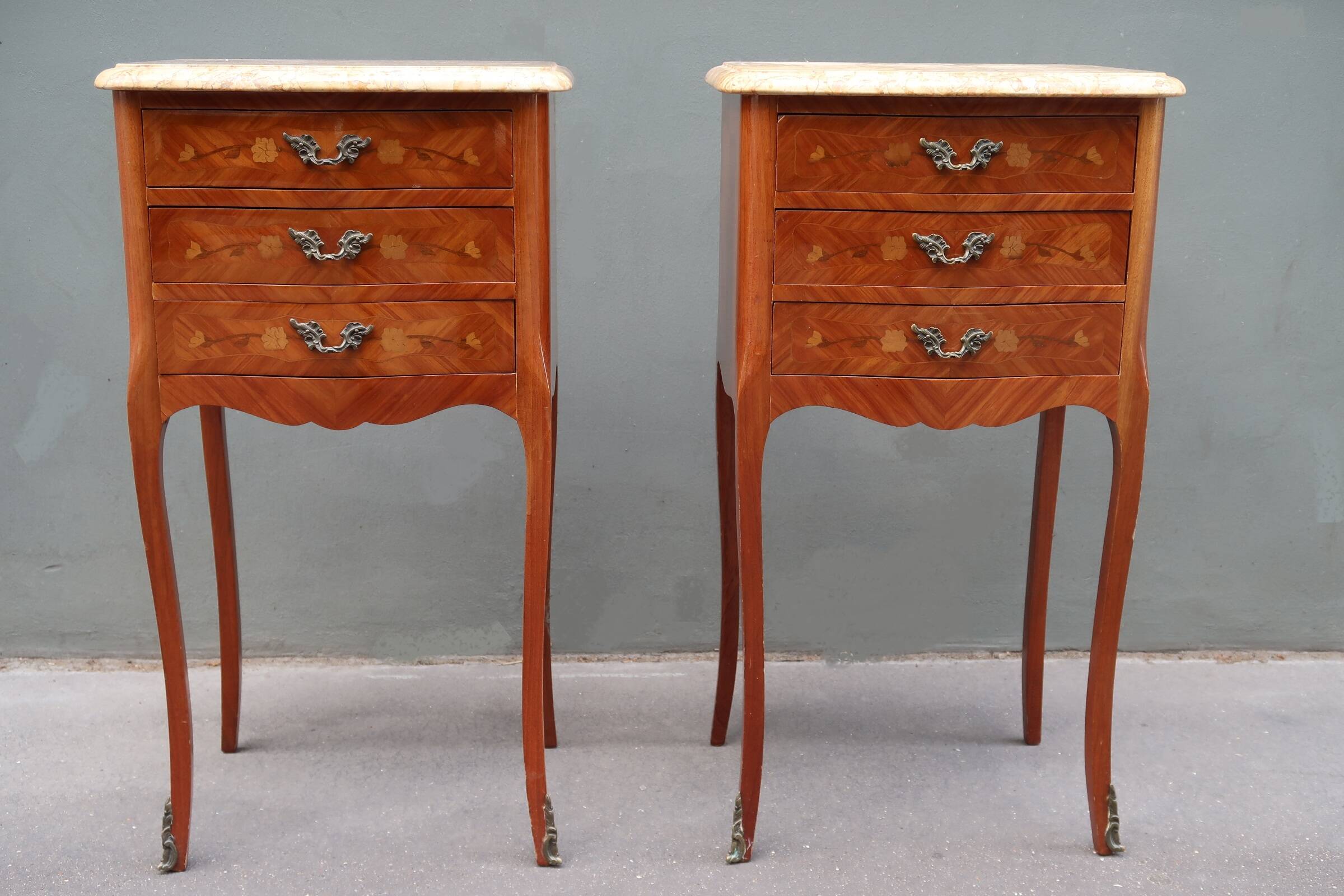 Pair of Louis XV style bedside tables