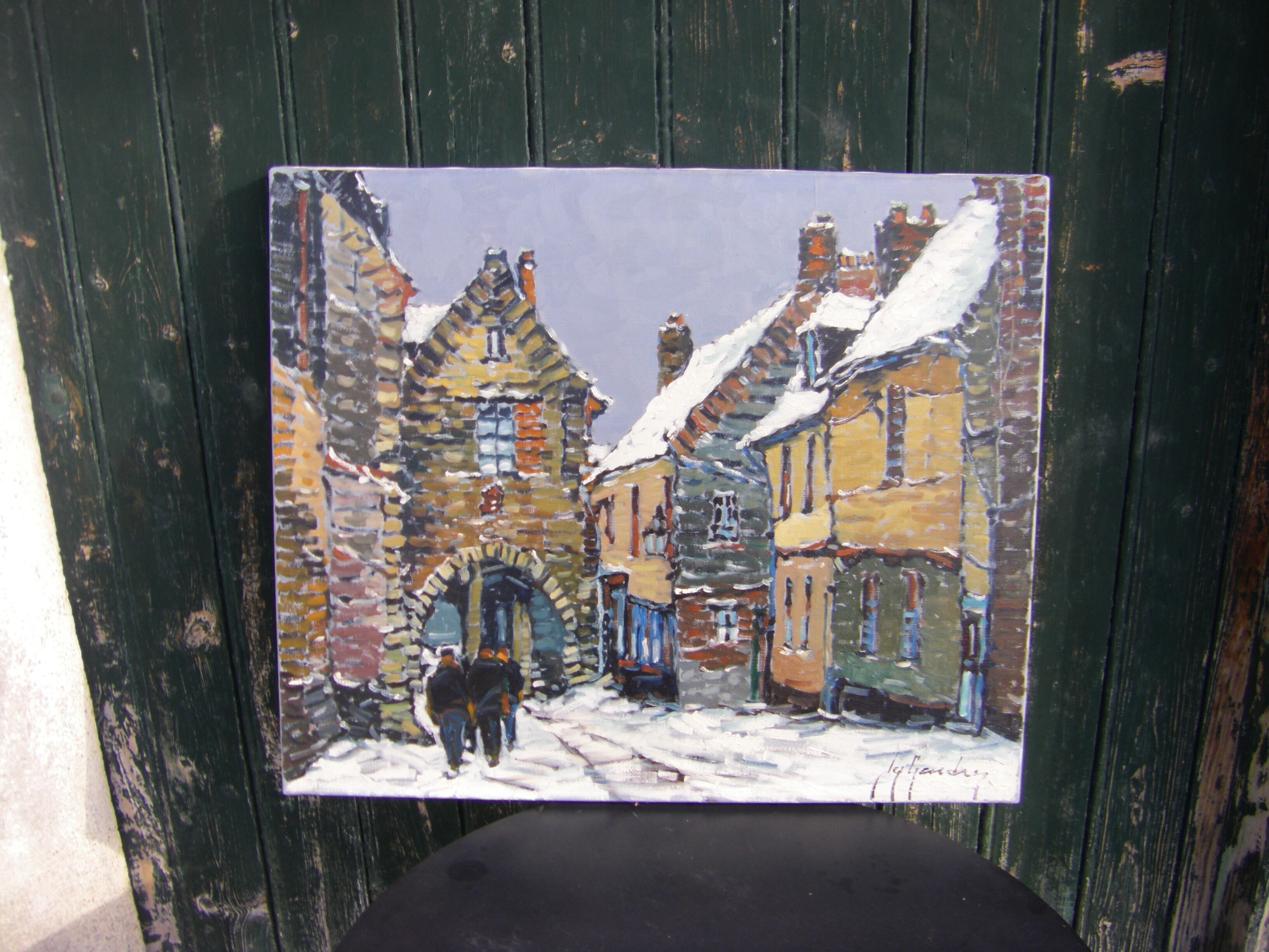 Painting "village scene"